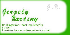gergely martiny business card